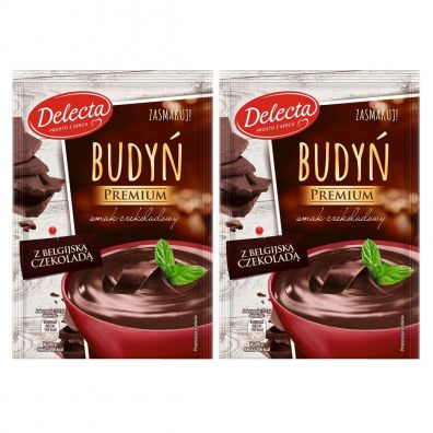 Delecta Budy Premium smak czekoladowy z belgijsk czekolad Zestaw 2 x 47 g