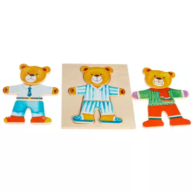 Ukadanka drewniana 18 el. Misiek chopiec Smily Play