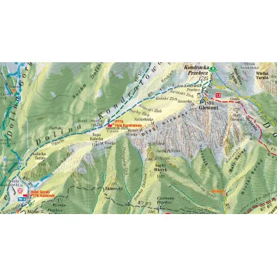 Tatry Mapa panoramiczna laminowana mapa turystyczna 1:28 000