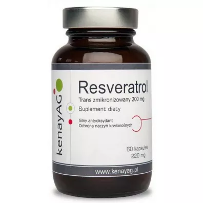Kenay Resveratrol trans- zmikronizowany - wi�ksza porcja 200 mg! - suplement diety 60 kaps.
