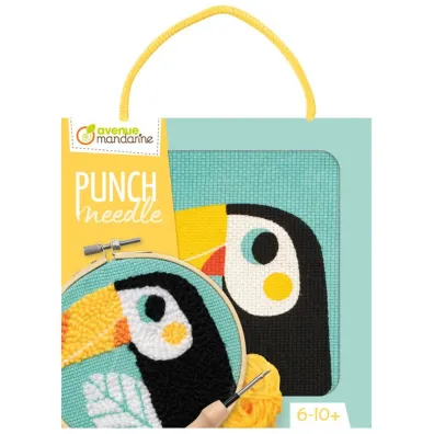 Zestaw Punch Needle Tukan 13cm Avenue Mandarine