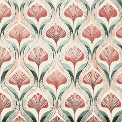 Serwetki Lunch Daisy - Flora Coral Leaves Pattern SDOG041501