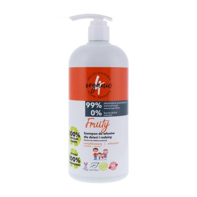 4organic Fruity naturalny szampon do włosów dla dzieci i rodziny 1 l