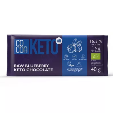 Cocoa Czekolada keto z jagodami i olejem mct bez dodatku cukru 40 g Bio