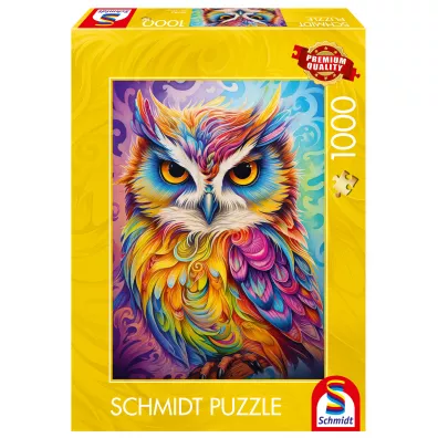 Puzzle 1000 el. PQ Kolorowa sowa Schmidt