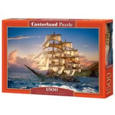 Puzzle 1500 el. �eglowanie o zachodzie s�o�ca Castorland