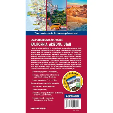USA po�udniowo-zachodnie Kalifornia Arizona Utah przewodnik + mapa