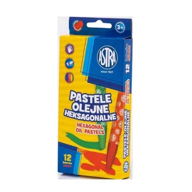 Astra Pastele olejne heksagonalne 12 szt.