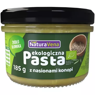 NaturaVena Pasta z ciecierzycy z nasionami konopi i szpinakiem 185 g Bio
