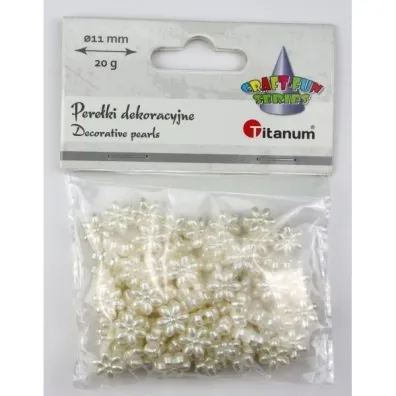 Titanum Koraliki pere�ki plastikowe kwiatki 14x11mm