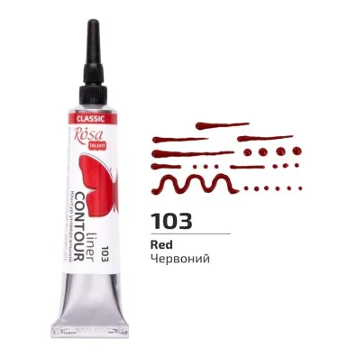 Rosa Farba akrylowa konturowa universal red 20ml