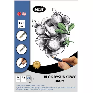 Beniamin Blok rysunkowy A3 Premium biay 20 kartek