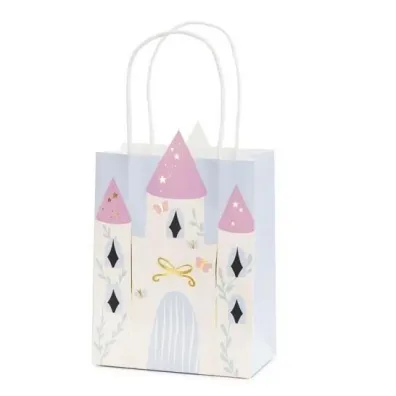 PartyDeco Torebka na prezenty Zamek 14x8x20cm MIX