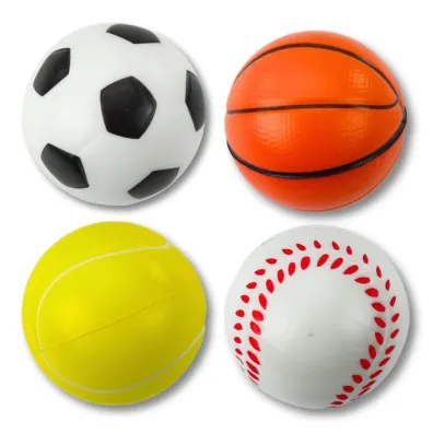Pi�eczki sportowe piankowe 6cm 4 szt LeanToys
