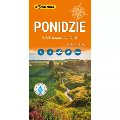 Ponidzie Szlak kajakowy Nidy mapa laminowana skala 1 : 75 000
