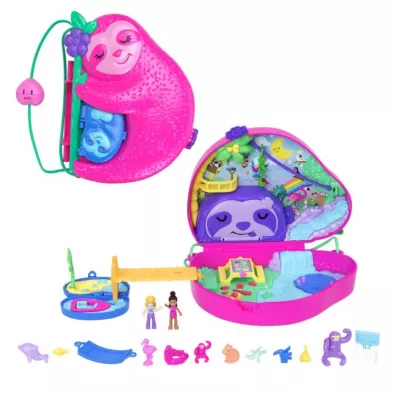 Polly Pocket. Kompaktowa torebka Rodzina leniwc�w Mattel