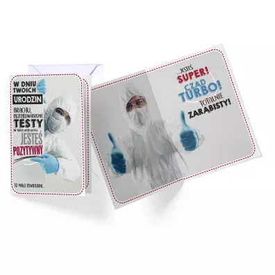 Kukartka Karnet B6 PP-2176 Urodziny test pozytywny