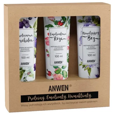 Anwen Zestaw od�ywek do w�os�w wysokoporowatych 3 x 100 ml