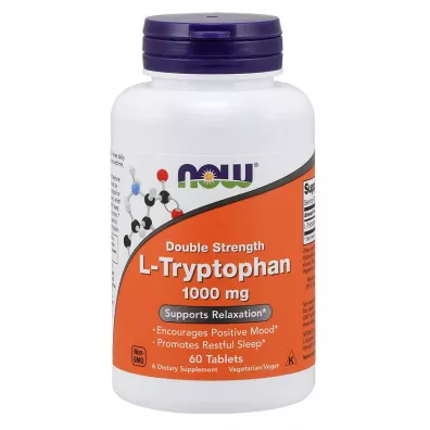 Now Foods L-Tryptofan 1000 mg suplement diety 60 tab.