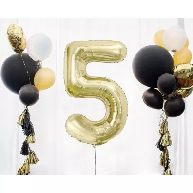 Godan Balon foliowy B&C cyfra 5 szampa�ski 85cm