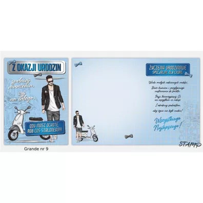Stamp Karnet Grande + koperta wz�r nr 09 Urodziny