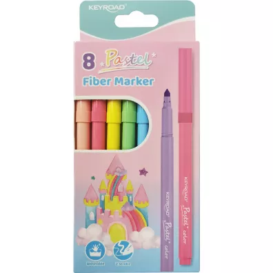 Keyroad Flamastry Fiber Marker 8 szt.