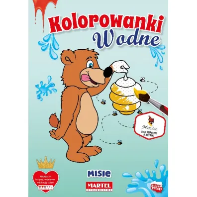 Kolorowanka wodna. Misie