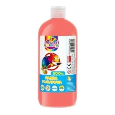 Sweet colours Farba plakatowa fluorescencyjna 500ml czerwona