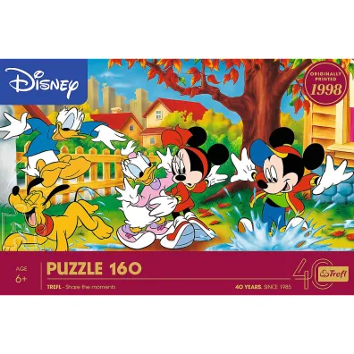 Puzzle 160 el. Zabawa w ka�u�ach Disney Mickey Mouse Trefl