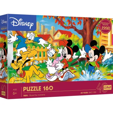 Puzzle 160 el. Zabawa w ka�u�ach Disney Mickey Mouse Trefl