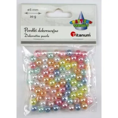 Titanum Koraliki plastikowe pere�ki 8mm, 20g