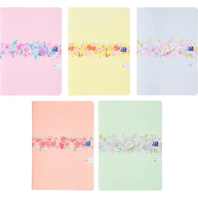 Oxford Zeszyt Flowers A5 mix kratka 60 kartek