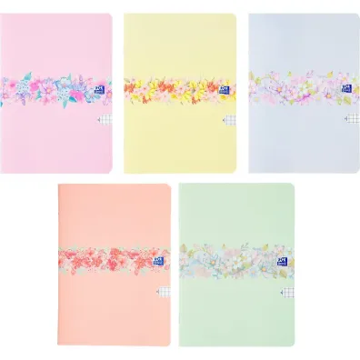 Oxford Zeszyt Flowers A5 mix kratka 60 kartek