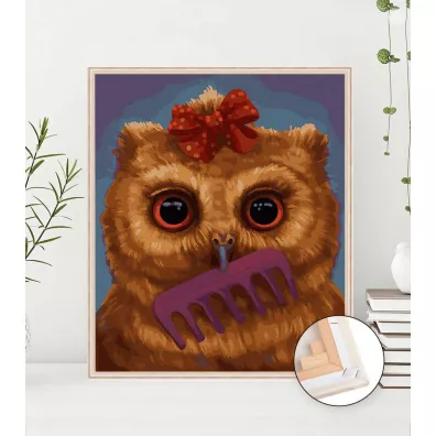 Twoje Hobby Malowanie po numerach - Ma�a sowa 40x50cm