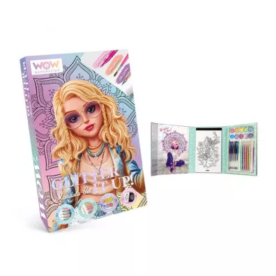 Zestaw kreatywny Mandala brokat WOW00084 KIDS EUROSWAN