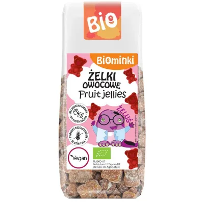 Biominki �elki owocowe bez dodatku cukr�w jab�ko - truskawka bezglutenowe 400 g Bio