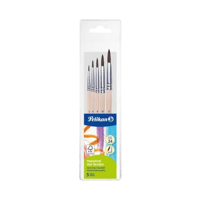 Pelikan Zestaw p�dzli S23 2/6/8/10/12 okr�g�e