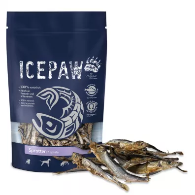 Icepaw Suszone szprotki - przysmak dla psw 250 g