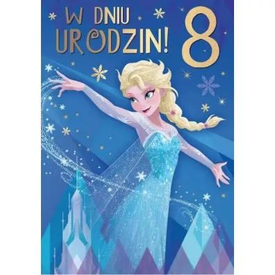 Kukartka Karnet B6 DS-036 Urodziny 8 Kraina Lodu