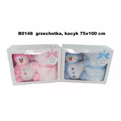 S�onik z grzechotk� i kocykiem 75x100cm MIX Sun-Day