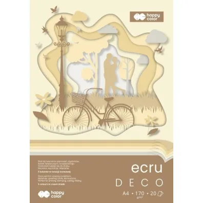 Blok Hobby Deco Ecru A4/20K 170g HAPPY COLOR