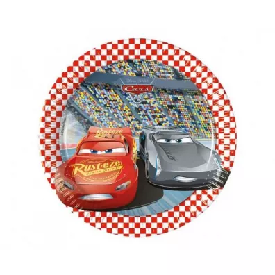 Auta Talerzyki papierowe Cars 3 20 cm 8 szt.
