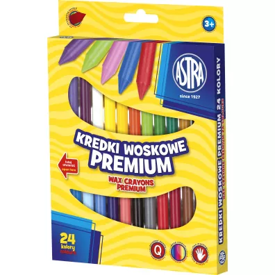 Astra Kredki woskowe Premium 24 szt.