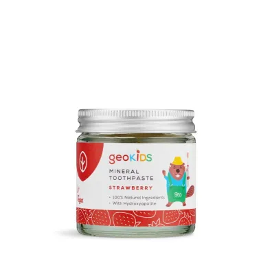 Georganics GeoKIDS, Mineralna pasta do z�b�w dla dzieci w s�oiku, Strawberry 60 ml