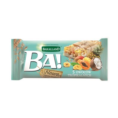 Bakalland Ba! Baton zboowy 5 owocw tropikalnych 40 g