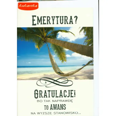 Kukartka Karnet B6 PP-1616 Emerytura - gratulacje