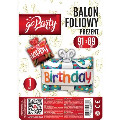 GoParty Balon foliowy Prezent 91x89cm