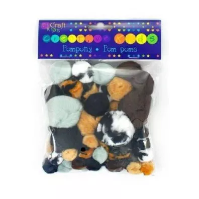 Dalprint Pompony akrylowe animal prints 56 szt.