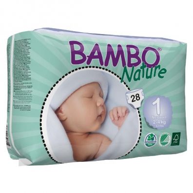 Bambo Nature Pieluszki 1 Newborn 2-4 kg 28 szt.