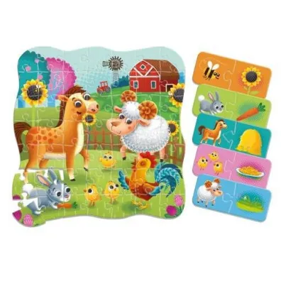 Puzzle w saszetce 49 el. Farma + mini gra Roter Kafer